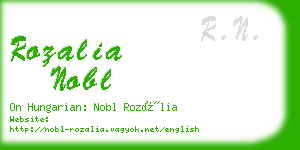 rozalia nobl business card